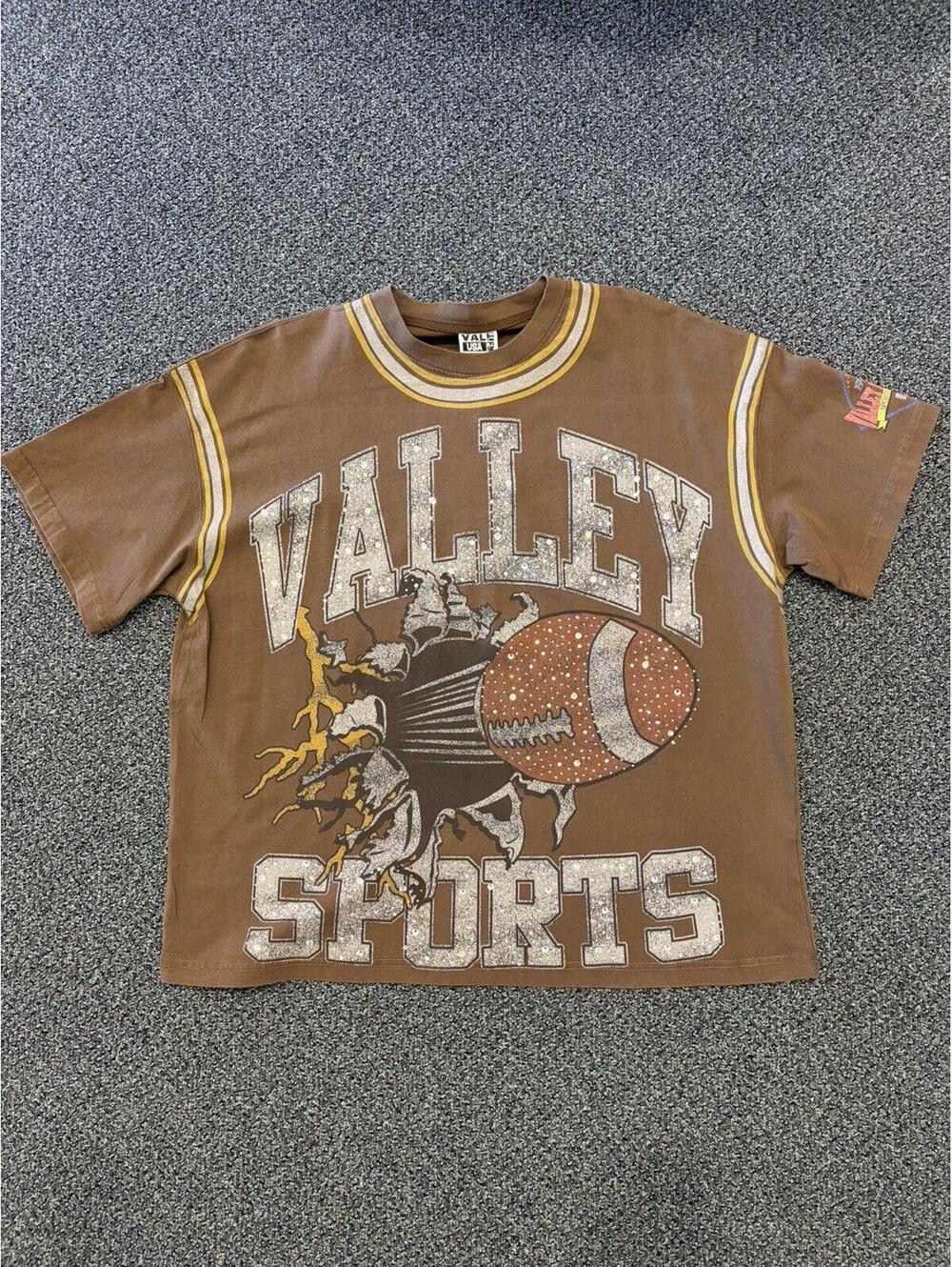 Vale Football Rhinestone Tee Brown
